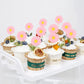36 Pieces Daisy Cupcake Toppers Pink Daisy Cake Decorations Chrysanthemum Cupcake Toppers, Spring Daisy Flower Cake Picks For Su