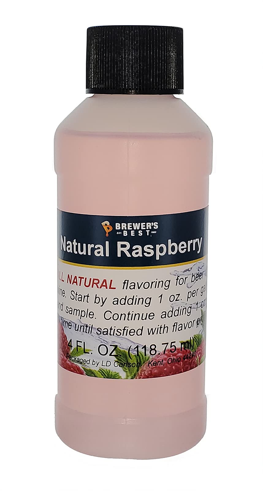 Brewers Best Natural Beer and Wine Flavoring, Raspberry, 4 oz, All Natural Flavorings, Red, Model 3750