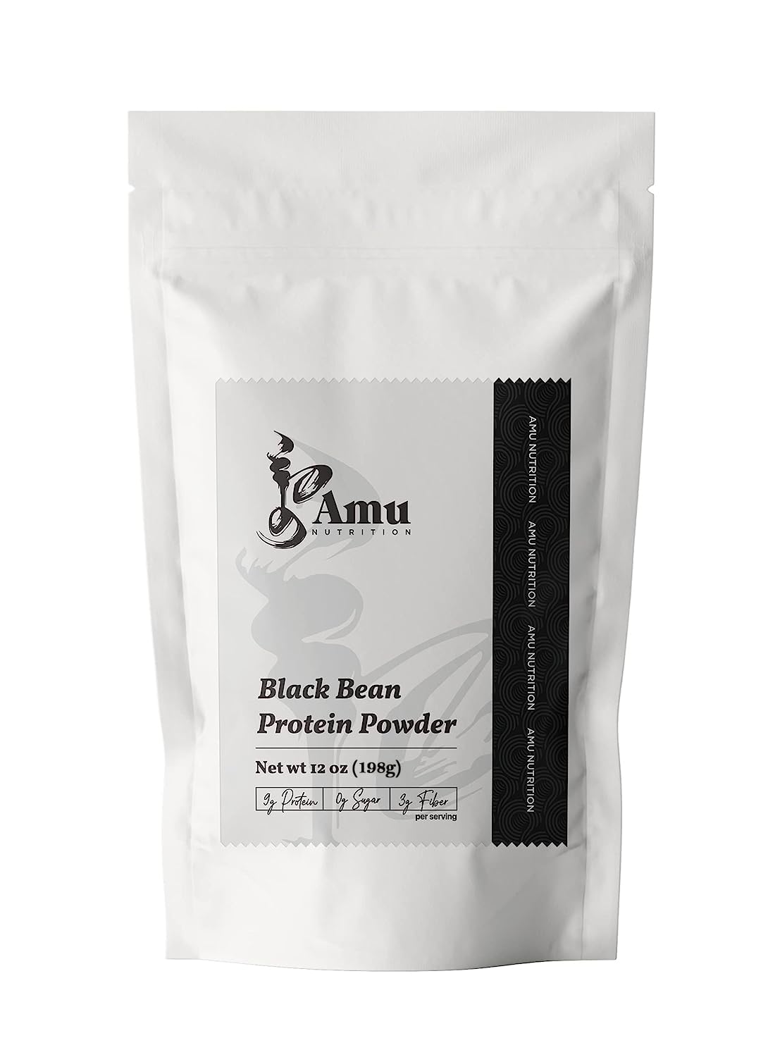 AMU NUTRITION Mongolian Roasted Black Beans Powder, 198g, Superfood Tea, Natural Flavor