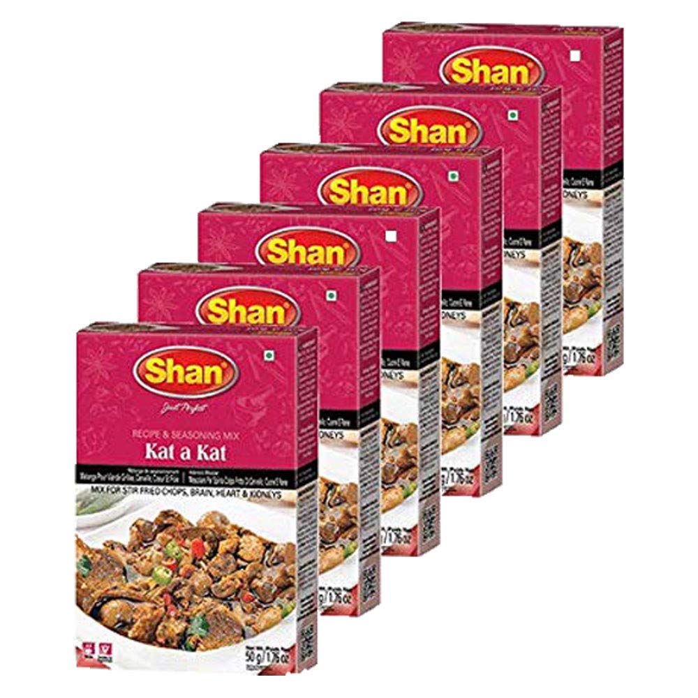 Shan Kat a Kat Recipe and Seasoning Mix 1.76 oz (50g) - Spice Powder for Stir Fried Chops, Brain, Heart & Kidneys - Suitable for