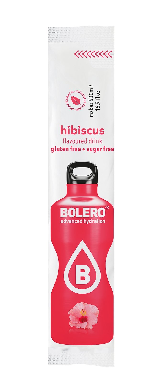 BOLERO Sugar Free Drink Mix Packets, Hibiscus Fruit Flavor, 36 Singles Sticks, 0.01 Ounce (Pack of 12)