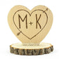 Personalized Cupid'S Heart Wood Custom Rustic Wedding Cake Topper