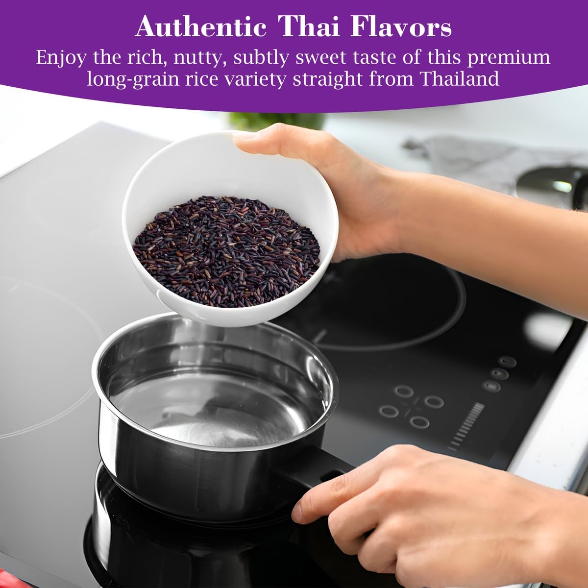 Fusion Select 5 Lb Riceberry Rice - Nutrient-Dense Purple Whole Grain Rice Rich In Fiber & Anthocyanins - Subtly Sweet, Nutty &