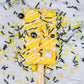Sweets &   Boutique Edible Sprinkles for Cake Decorating, 4 Ounce, Yellow Black White Bee Hive