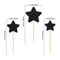 Gyufise 42Pcs Mixed Size Black Little Star Cupcake Toppers Glitter Twinkle Star Cupcake Picks Wedding Engagement Bridal Shower Baby Shower Birthday Party Cake Decorations Supplies