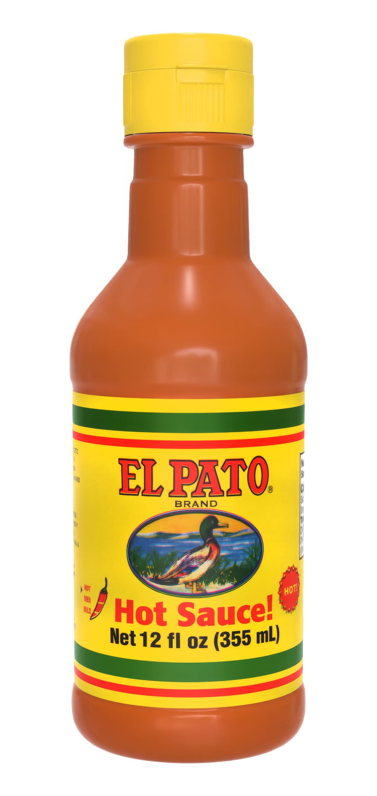 El Pato Hot Sauce Authentic Mexican Salsa Picante Red Spicy Sauce, 12 fl oz