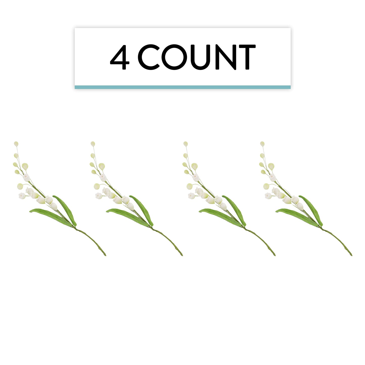 Global Sugar Art Lily Of The Valley Sugar Cake Flowers Spray White, 4 Count By Chef Alan Tetreault