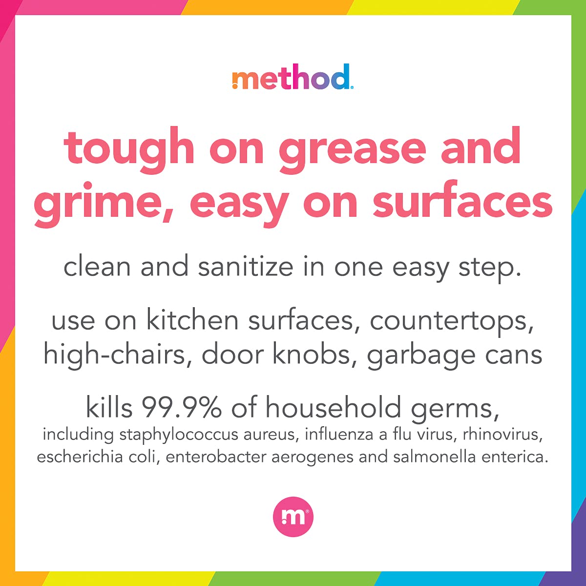 Method Antibacterial All-Purpose Cleaner Spray, Citron, Kills 99.9% Of Household Germs, 28 Fl Oz, (Pack Of 4)