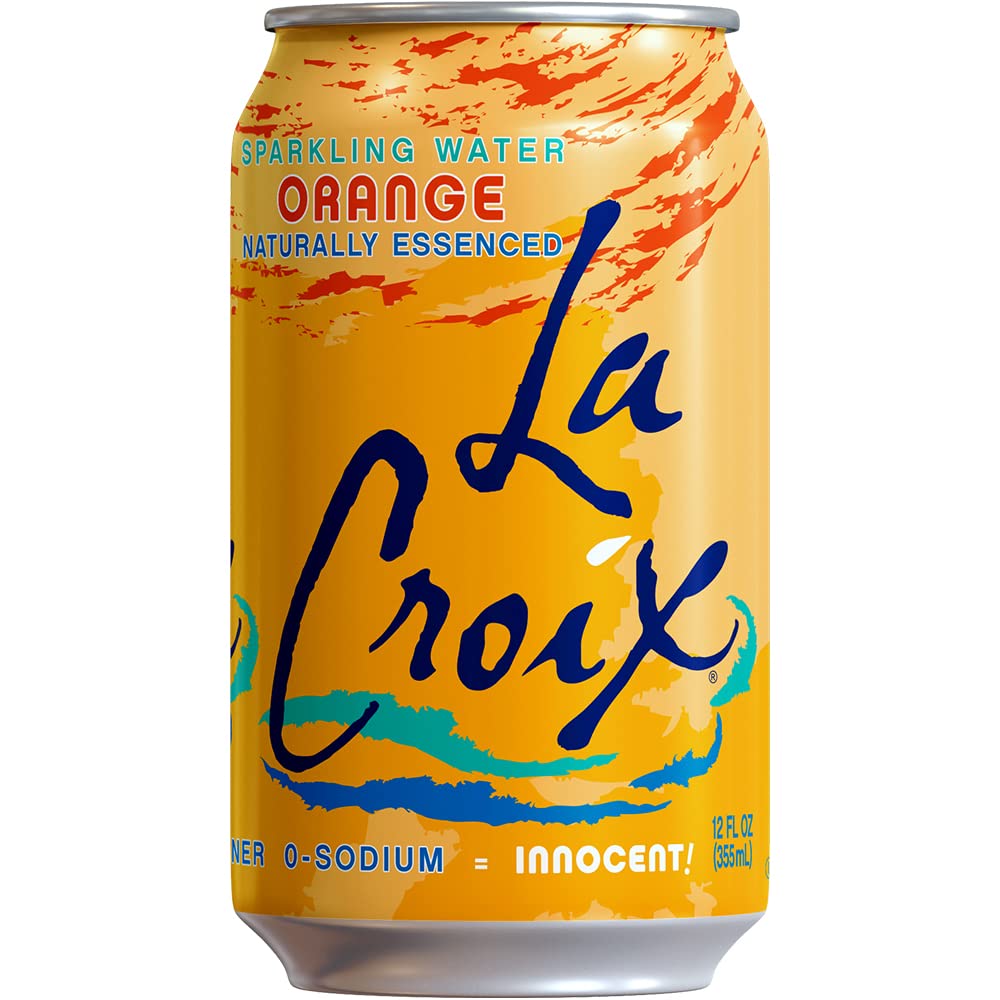 LaCroix Sparkling Water, Orange, 12 Fl Oz (Pack of 12), Naturally Essenced, 0 Calories, 0 Sweeteners, 0 Sodium