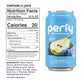 PERFY Caffeine Free Healthy Soda Variety - Low Sugar Nootropic Drinks, 12 Pack