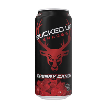 Bucked Up Energy Drink 300mg - Cherry Hard Candy Flavor - 12 Count