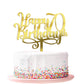 Ruscalin Acrylic Gold Happy 70Th Birthday Cake Topper,70 Birthday Party Cake Decorations