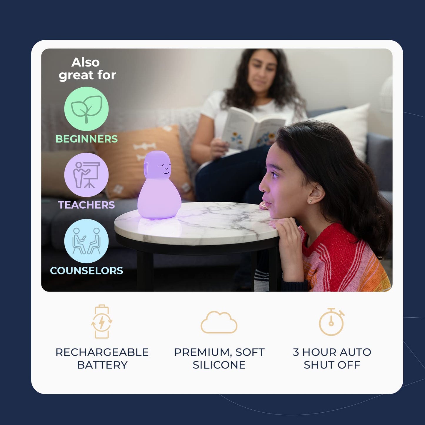 Mindsight 'Breathing Buddha' Guided Visual Meditation Tool For Mindfulness  Slow Your Breathing & Calm Your Mind For Stress & An