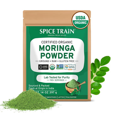 Moringa Powder (397G/14Oz) Moringa Oleifera Leaf Powder - Gluten Free, Non-Gmo | Perfect For Smoothies, Drinks, Tea & Recipes |