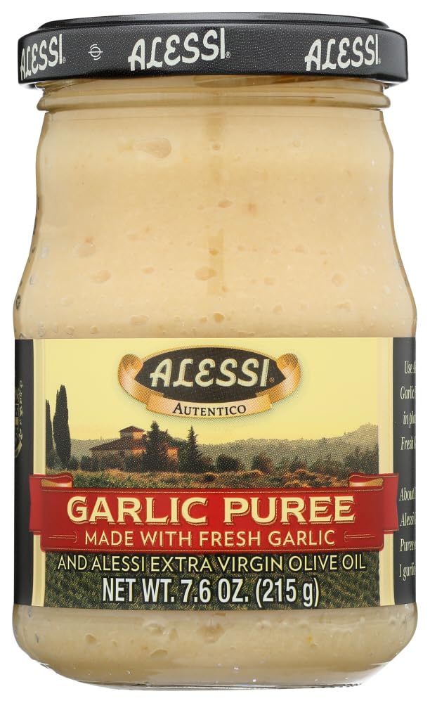 Alessi Garlic Puree 7.6 Ounce ( Pack of 2)
