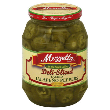 Mezzetta Jalapeno Peppers, Deli-Sliced, Tamed 32 oz