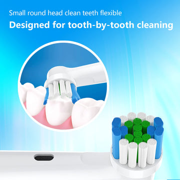 BUKURII Replacement Toothbrush Heads for Oral B Electric Toothbrushes, 4 Count, Small Round Head, Compatible with Braun Models 3756-4731