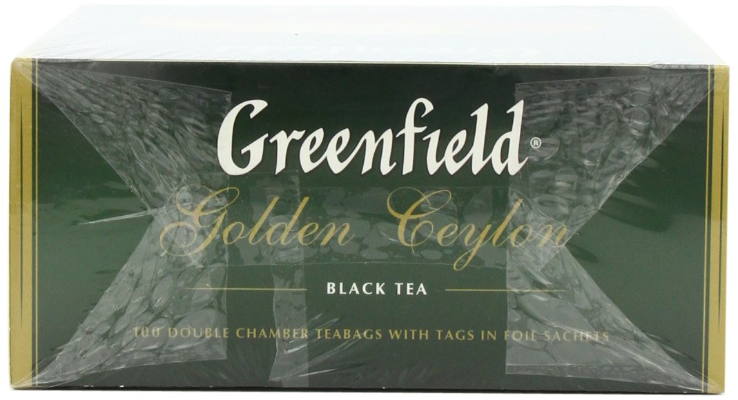 Greenfield Golden Ceylon Сlassic Collection Black Tea Finely Selected Speciality Tea 100 Double Chamber Teabags With Tags In Foil Sachets