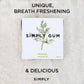 SIMPLY Gum Fennel, Plastic-Free Natural Chewing Gum, 6 Pack (90 Pieces) | Vegan, Kosher, Non GMO, Aspartame Free and Sorbitol Fr