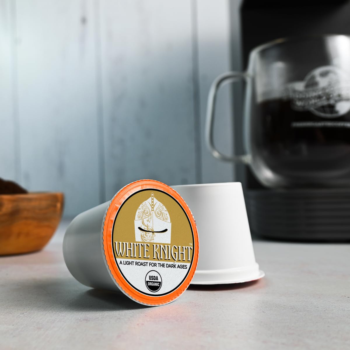 Fresh Roasted Coffee K-Cup Compatible Light Roast Organic Fair Trade 24 Pods Coffee
