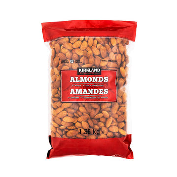 Kirkland Signature Whole Almonds, 3 Pound Bag - Premium Quality, Multi-Color, Healthy Snack, Perfect for Baking and Cooking