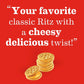 Ritzz Bits Cheddar Cheese Sandwich Crackers 50 Count - Individual Cheese Crackers Snack Packs On The Go Size For School & Office
