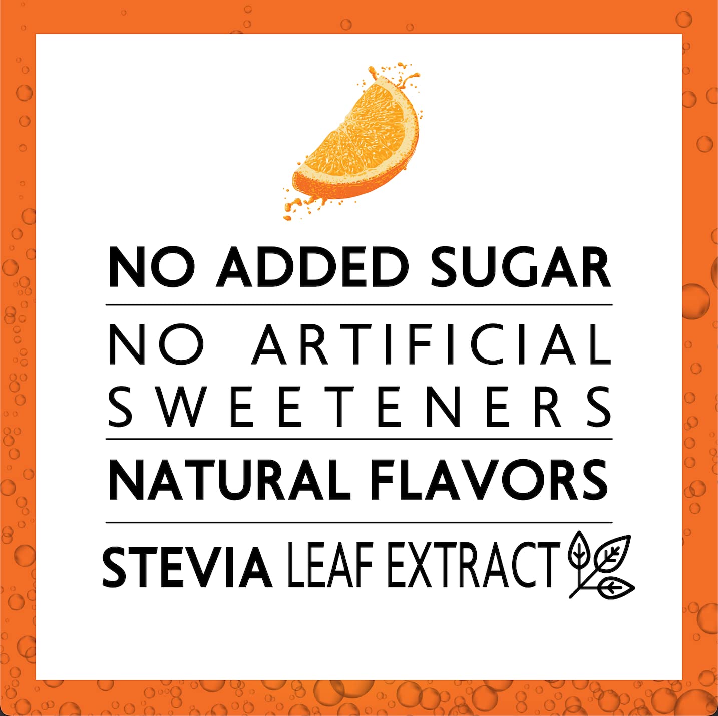 Green Orangeade - No added Sugar, 10% Real Orange Juice, 20 Calories per can, Naturally Sweetened with 100% Stevia Leaf Extract,