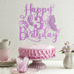 Kaoenla 3D Butterfly Cake Topper, Glitter Theme for 3rd Birthday, Purple Paper Decor