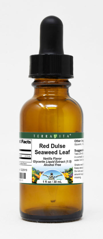 Red Dulse Seaweed Leaf Glycerite Liquid Extract (1:5) - Vanilla Flavored (1 oz, ZIN: 522919)