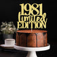 Limited Edition 1981 Cake Topper 44Th Birthday Happy Birthday Cake Topper Men And Women Cheer 44Years Old Handmade Golden Glitte