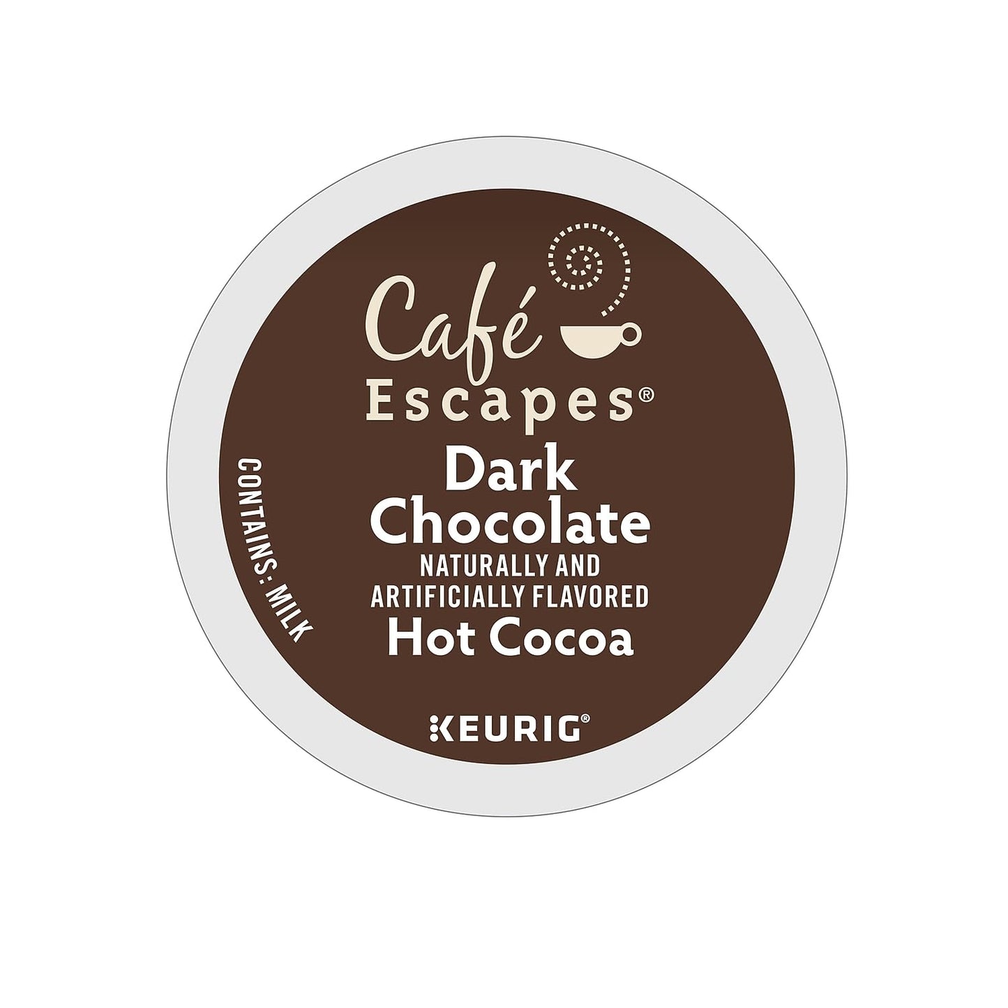 Cafe Escapes 6802Ct Dark Chocolate Hot Cocoa K-Cups, 24/Box, 4 Box/Carton
