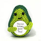 Tiny Detalles Mini Funny Positive Avocado, Funny Crochet Toys with Encouragement Card, Sentimental Support Avocado for Birthday 