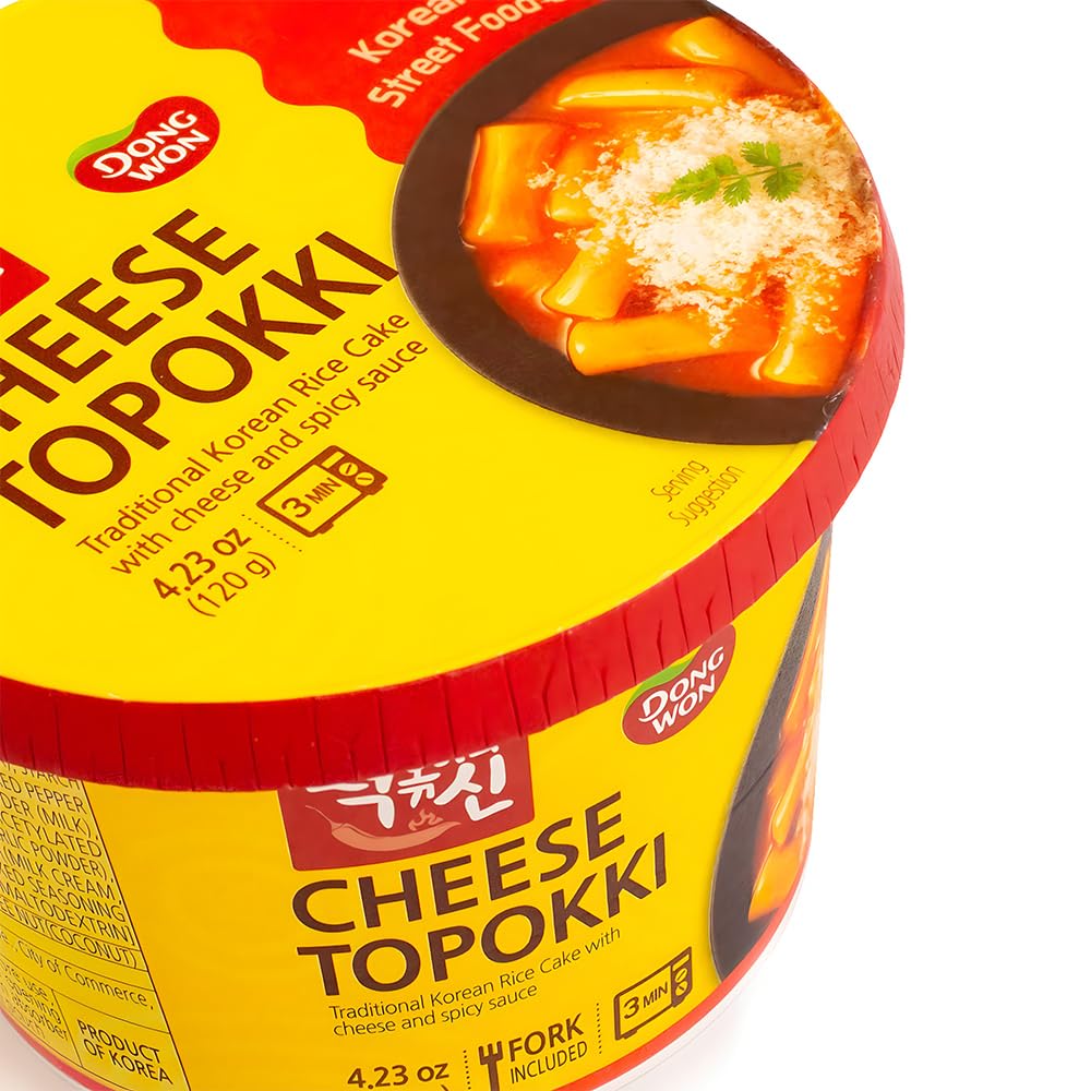 [Dongwon] Authentic Korean Rice Cake Topokki with Creamy Cheese Flavor | Popular Korean Street Food | Easy to Prepare | Deliciou