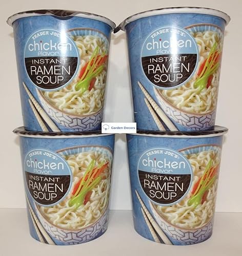 Trader Joeas Chicken Flavor Instant Ramen Soup 1.5Oz 43G (Four Cups)
