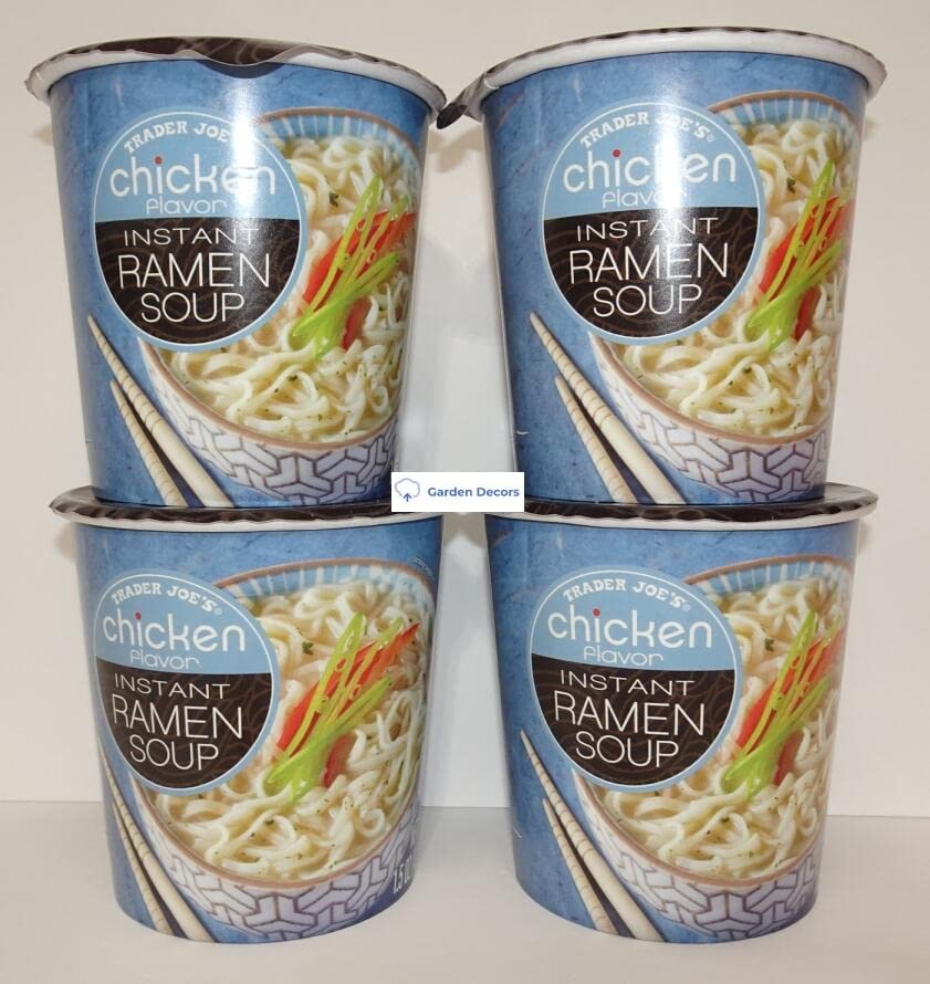Trader Joeas Chicken Flavor Instant Ramen Soup 1.5Oz 43G (Four Cups)