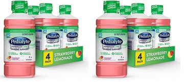 Pedialyte Advancedcare Electrolyte Solution With Preactiv Prebiotics, Hydration Drink, Strawberry Lemonade, 1 Liter, 4 Count (Pa