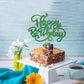 Crseniny Happy Birthday Cake Topper,Green Glitter Birthday Sign Cake Decorations,Anniversary Party/Birthday Party Decoration Sup