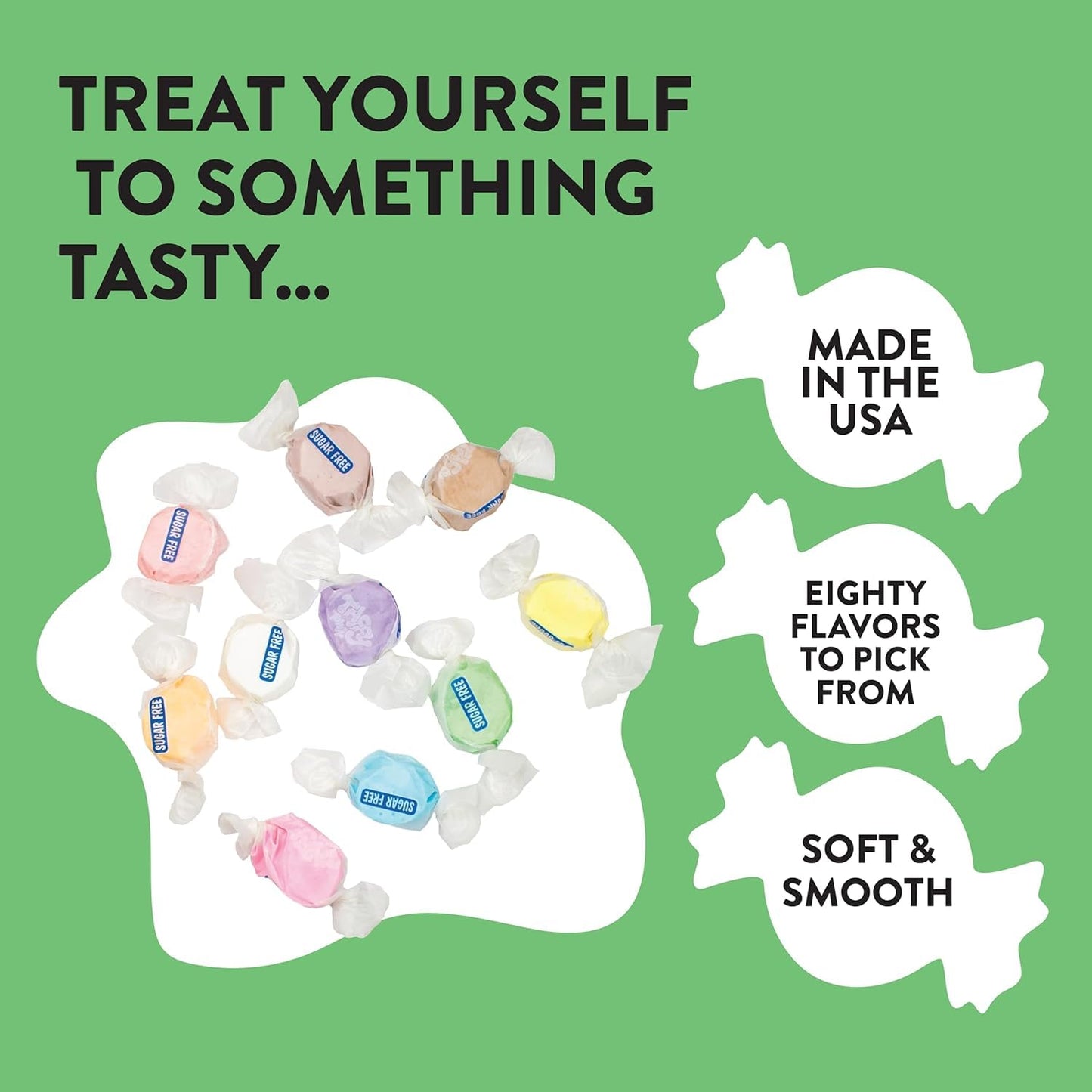Taffy Town Candies- Sugar Free Raspberry | Gourmet Taffy| Nougat-Style Candy| Soft & Delicious| Sumer Snack Treats| Party Good C
