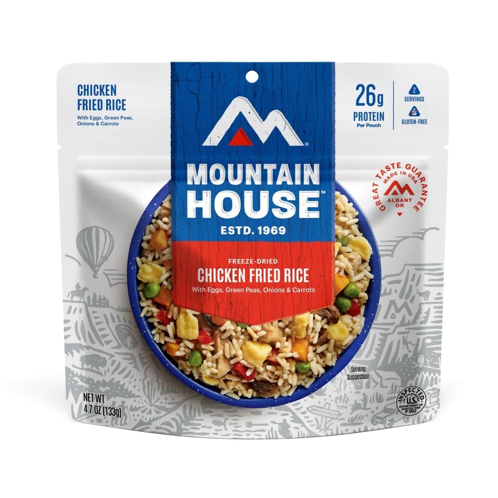 Mountain House Chicken Fried Rice Freeze Dried Backpacking & Camping Food 6-Pack Gluten-Free