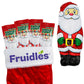 Fruidles Large Christmas Santa Holiday Treats, Party Bag Fillers, Individually Wrapped Foils, Kosher, 4oz (2-Pack)