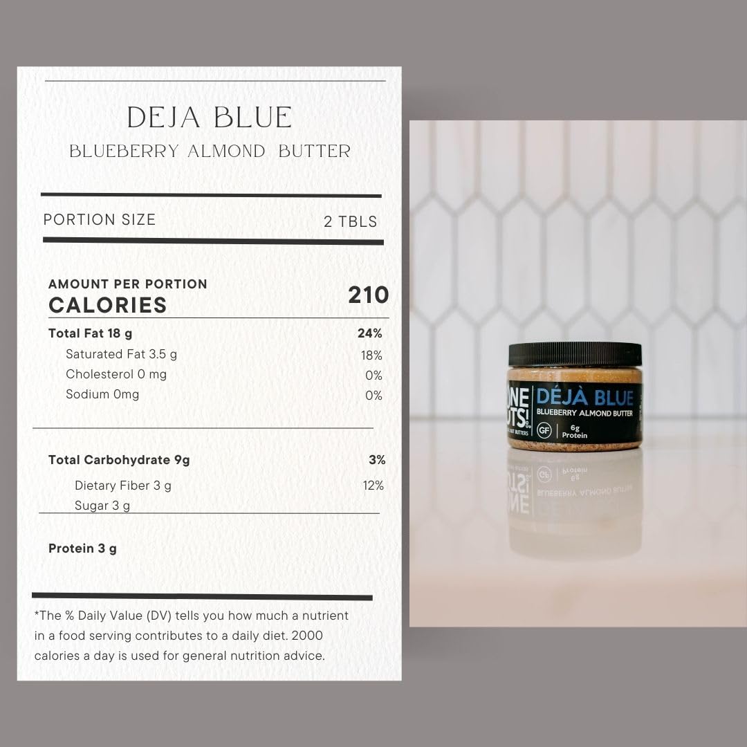 Gone Nuts Co. Butter Spread, Vegan, Gluten Free, Paleo-Friendly, Gourmet, Healthy Snacks, No Palm or hydrogenated oils (Blueberr