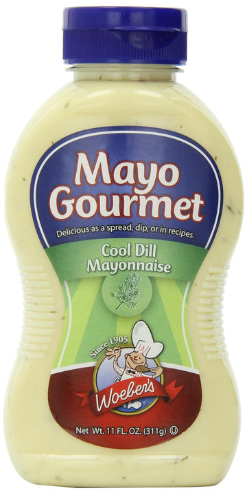 Woeber's Mayo Gourmet Mayonnaise Cool Dill 11 oz Single Bottle