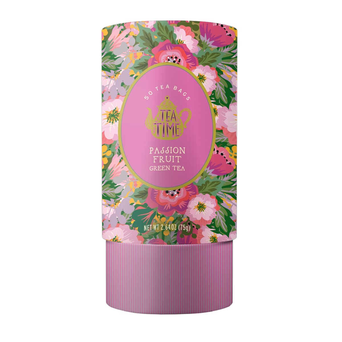 LIFE PLUS STYLE GOURMET Passion Fruit Green Tea, Organic Ceylon, 50 Tea Bags, Healthy Digestion, Hot or Cold Brew
