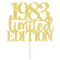 Yetxel 1983 Cake Topper - Limited Edition Golden Glitter Decoration for 42nd Birthday, Handmade, Suitable for Men and Women