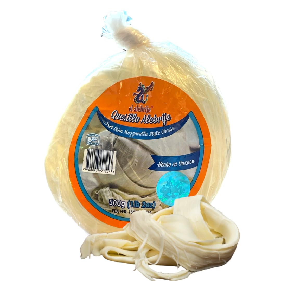 ALEBRIXES Queso Oaxaca 500 g | Authentic Oaxacan Quesillo | Mexican String Cheese Made in Oaxaca