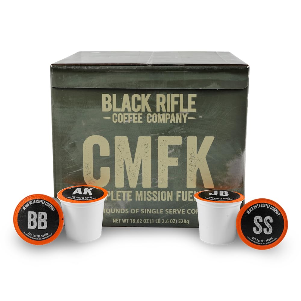 Black Rifle Coffee Company K Cups Variety Pack - Silencer Smooth, AK Espresso, Just Black & BeyondBlack - 48 Count