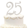 Hatcher Lee Bling Crystal Sweet 25 Birthday Cake Topper - Best Keepsake | 25Th Party Decorations Silver