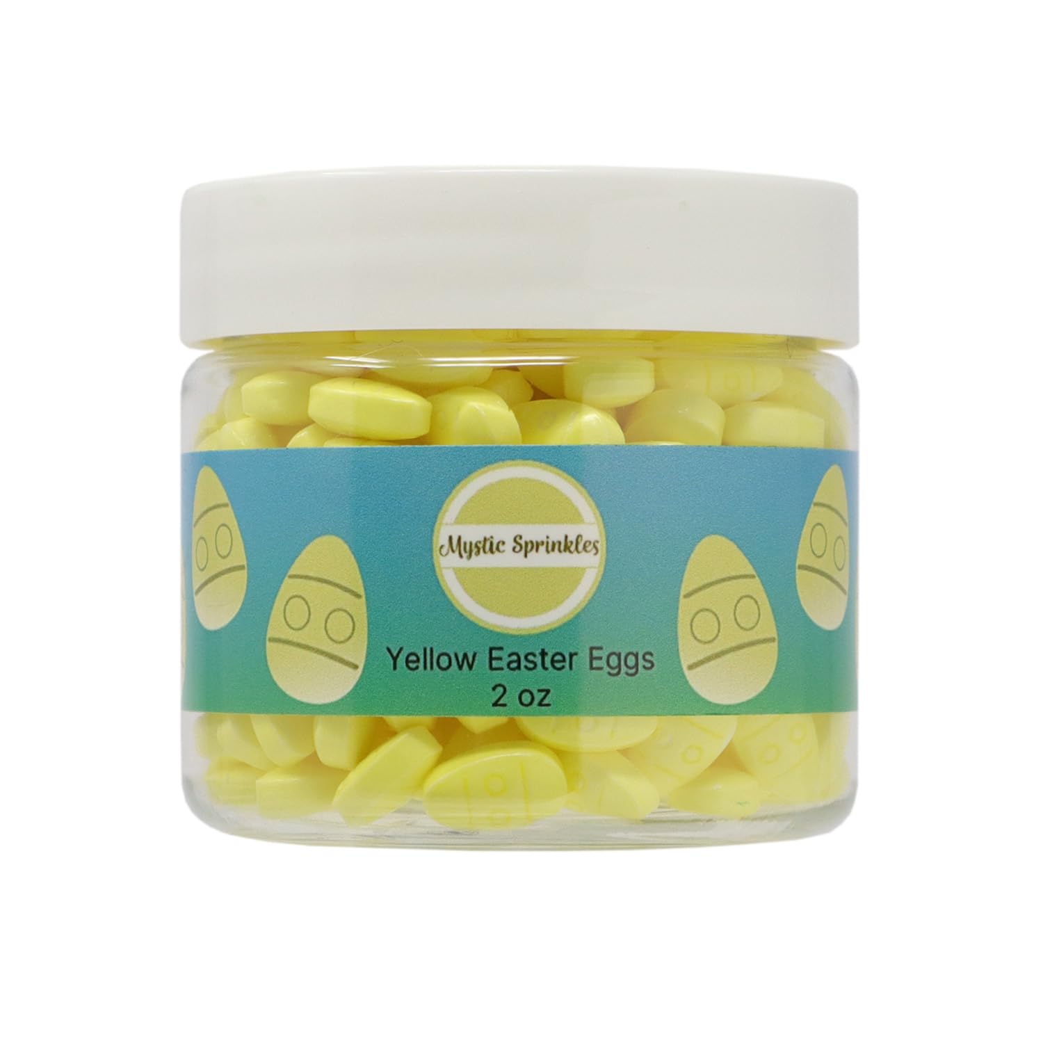 Mystic Sprinkles Easter Candy Shapes Sprinkles (Yellow Easter Eggs, 2oz Jar)
