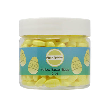 Mystic Sprinkles Easter Candy Shapes Sprinkles (Yellow Easter Eggs, 2oz Jar)