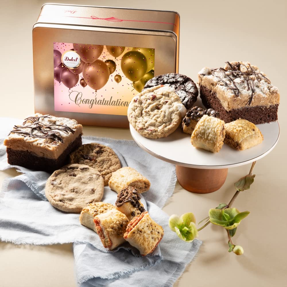 Dulcet Gift Baskets Gourmet Food Gift Basket for Congratulations - Ideal for Men, Women, Mom, Dad, Friends & Co-Workers